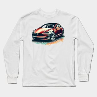 Tesla Model S Long Sleeve T-Shirt